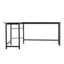 Scrivania da Ufficio ad Angolo 168x120x75 cm in Legno e Metallo  Nero