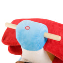 Aeroplano a Dondolo per Bambini in Peluche e Legno Massello 