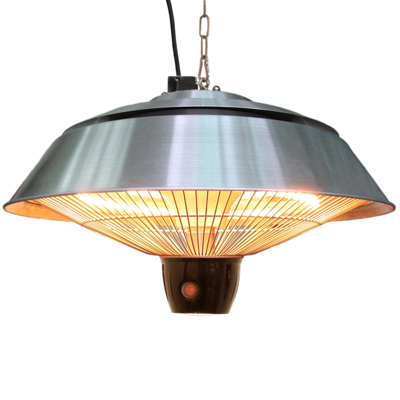 Stufa da Esterno Lampada Riscaldante Elettrica a Sospensione 1500W con Telecomando 