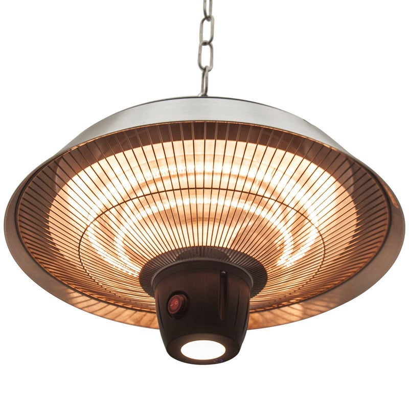 Stufa da Esterno Lampada Riscaldante Elettrica a Sospensione 1500W con Telecomando 