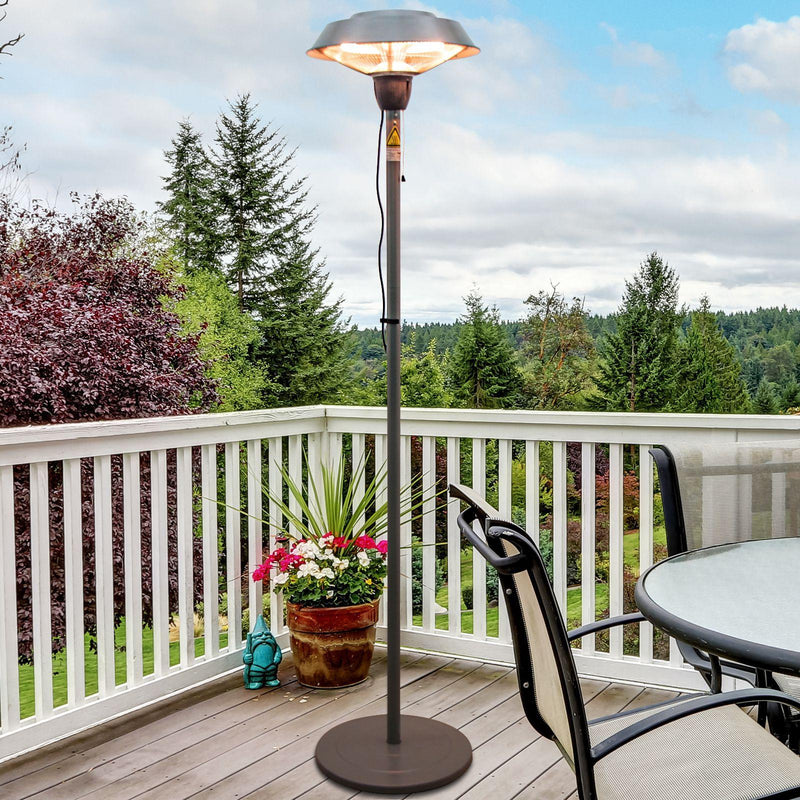 Stufa da Esterno Fungo Riscaldante Elettrico 1500W Impermeabile in Alluminio 200 cm 