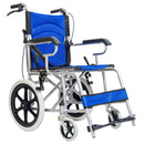 Sedia a Rotelle Pieghevole a Spinta Assistita in Acciaio Rizzetti Blu