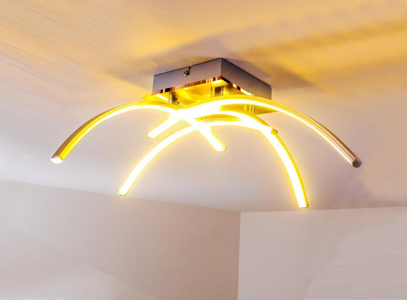 Plafoniera con 4 Bracci a Led 36W Luce Calda Rizzetti