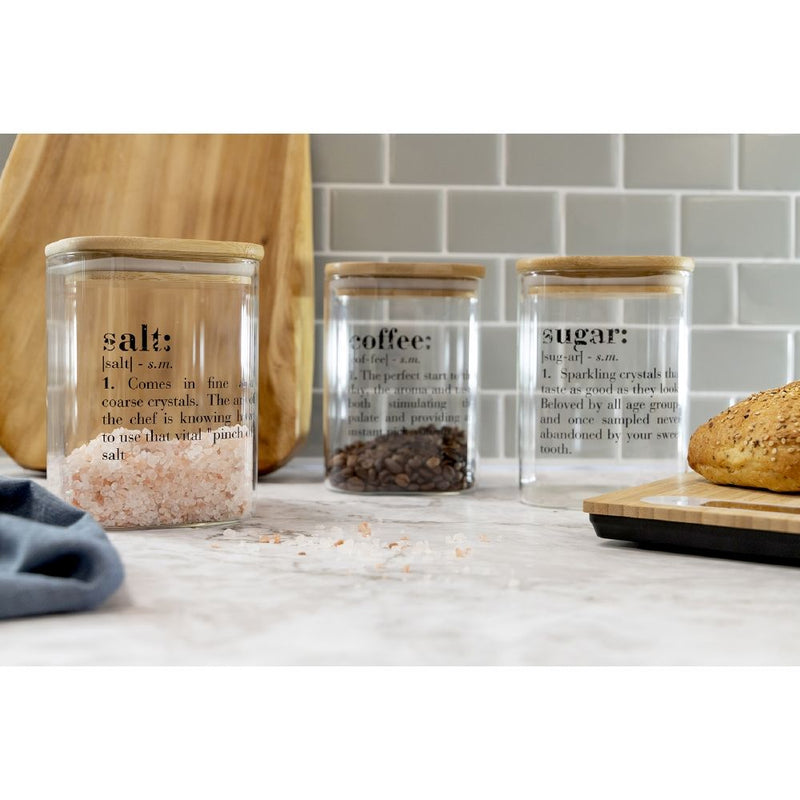 Barattolo Sale 1 Litro in Vetro VdE Tivoli 1996 Inglese Trasparente