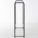 Portalegna per Camino 122x35x122 cm in Ferro  Nero