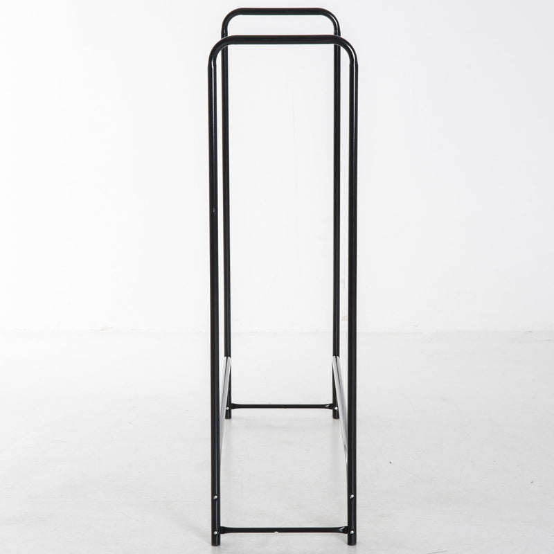 Portalegna per Camino 122x35x122 cm in Ferro  Nero