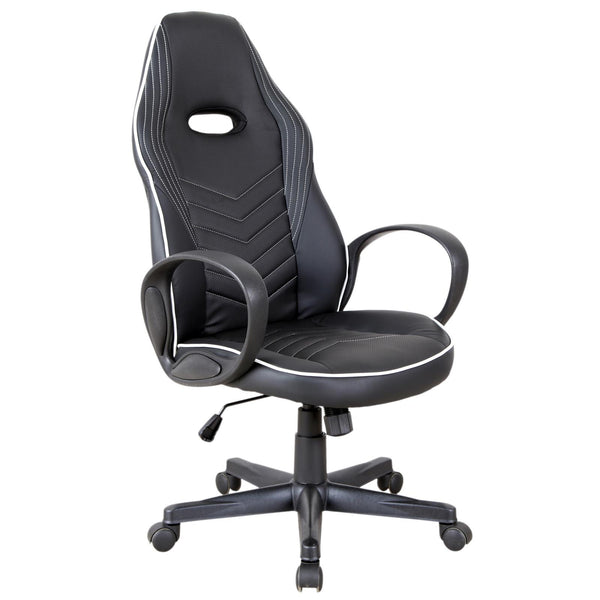 prezzo Sedia da Gaming Ergonomica in Similpelle Altezza Regolabile Nera e Bianca