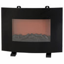 Camino Elettrico da Terra 55x15,5x40 cm 750/1500W Effetto Fiamma  Nero