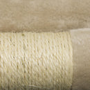 Albero Tiragraffi con Cuccia per Gatti H170 cm in Legno Sisal Naturale Rizzetti Beige