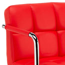 Set 2 Sgabelli Alti in Similpelle Imbottita Rizzetti Plusmir Rossi