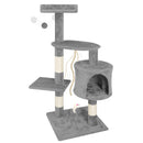 Albero Tiragraffi con Cuccia per Gatti H112 cm Rizzetti Picasso Grigio