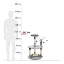 Albero Tiragraffi per Gatti H90 cm Rizzetti Ginger Grigio