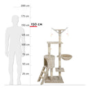 Albero Tiragraffi per Gatti H150 cm Rizzetti Matis Beige