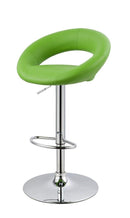 Set 2 Sgabelli Alti in Similpelle Imbottita Rizzetti Chicago Verdi
