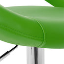 Set 2 Sgabelli Alti in Similpelle Imbottita Rizzetti Chicago Verdi