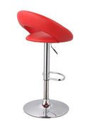 Set 2 Sgabelli Alti in Similpelle Imbottita Rizzetti Chicago Rossi