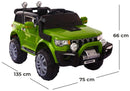 Macchina Elettrica per Bambini 2 Posti 12V Jepsen Fuoristrada 4x4 Verde