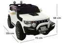 Macchina Elettrica per Bambini 2 Posti 12V Jepsen Fuoristrada 4x4 Bianco