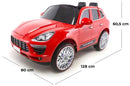 Macchina Elettrica per Bambini 2 Posti 12V Jepsen SUV Rossa