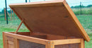 Gabbia per Conigli Conigliera da Esterno 91,5x45x70 cm Per 2-3 Conigli in Legno Naturale 