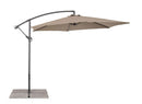 Ombrello a Braccio da Giardino 6 Stecche Ø300x235h cm Telo in Poliestere Nizza Antracite e Tortora