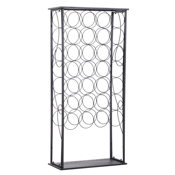 Cantinetta Portabottiglie 47,5x21,5x100 cm in Ferro Rustico  Nera prezzo