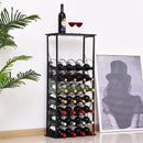 Cantinetta Portabottiglie 47,5x21,5x100 cm in Ferro Rustico  Nera