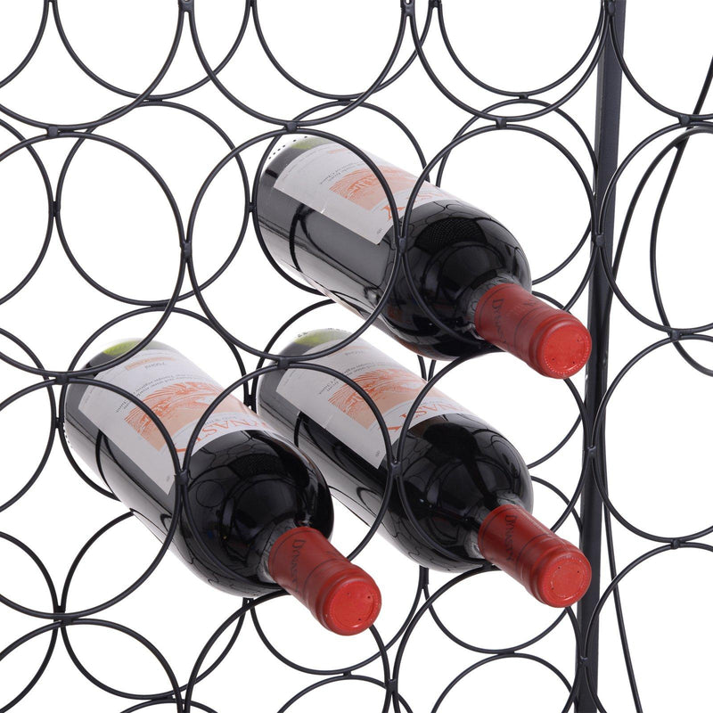 Cantinetta Portabottiglie 47,5x21,5x100 cm in Ferro Rustico  Nera