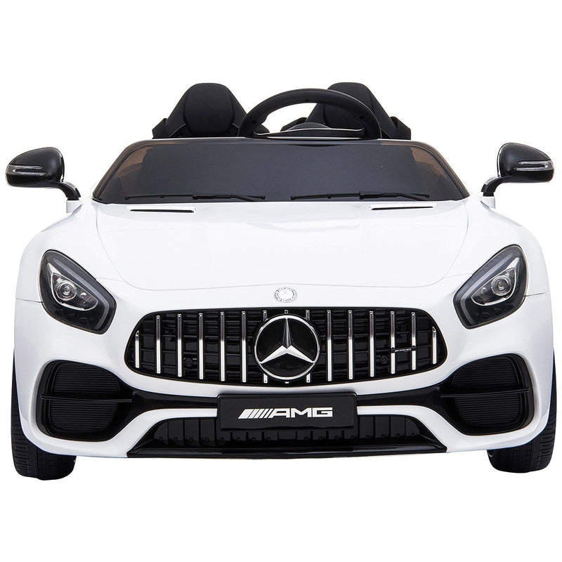 Macchina Elettrica per Bambini 2 Posti 12V con Licenza Mercedes GTR AMG Bianca