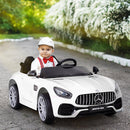 Macchina Elettrica per Bambini 2 Posti 12V con Licenza Mercedes GTR AMG Bianca