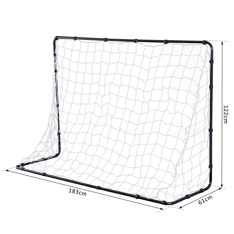 Porta da Calcio Portatile con Rete 183x61x122 cm  Nera
