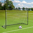 Porta da Calcio Portatile con Rete 183x61x122 cm  Nera