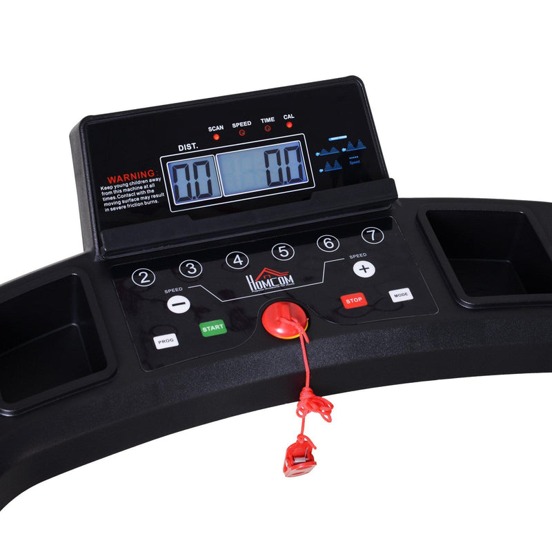 Tapis Roulant Elettrico con Schermo LCD Pieghevole 500W Nero 