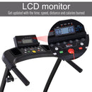 Tapis Roulant Elettrico con Schermo LCD Pieghevole 500W Nero 