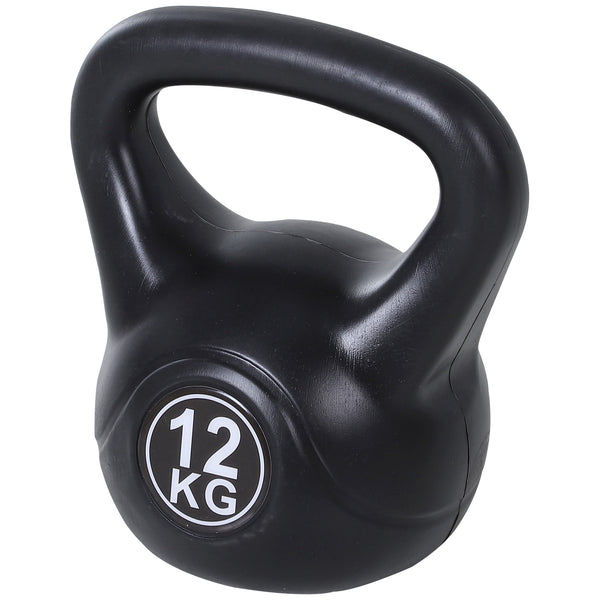 Kettlebell per Allenamento 12 Kg in PVC e Sabbia  Nero online