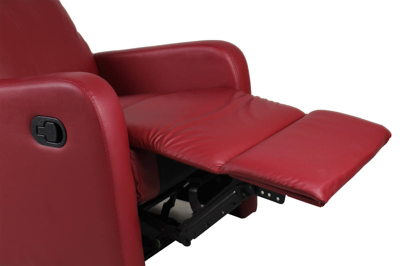 Poltrona Relax Manuale Reclinabile in Similpelle Vandi Bordeaux