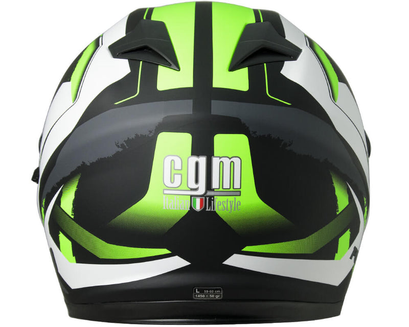 Casco Integrale per Scooter Visiera Lunga CGM Atlanta 308X Verde Fluo