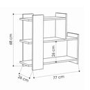 Tavolino da Soggiorno Laterale 77x26x68 cm in MDF Mua Bianco