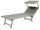 Lettino Prendisole da Giardino 185x61x39,5 cm Telaio in Alluminio Bianco e Textilene Tortora