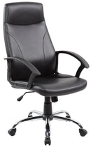 Sedia Poltrona Presidenziale da Ufficio in Similpelle Tosini Richmond Nera