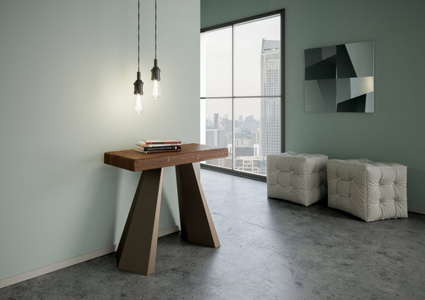 acquista Consolle Allungabile 90-290x40x77 cm in Nobilitato Marrone