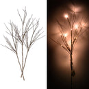 Luci di Natale rami glitter oro argento 72 Led bianco caldo cm 40x40xh100