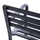 Panca da Giardino 2 Posti in Metallo 127x62x82 cm  Nero