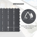 Pavimentazione da Esterno Incastrabile Piastrelle da Giardino 11 Mattonelle 30x30x2.2 cm Grigio 
