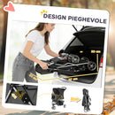 Passeggino per Cani Pieghevole 77x44x102 cm con Portabicchieri e Cestino Grigio Carbone      