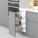 Carrello Estraibile per Moduli Inferiori Cucina da 400 a 480 mm in Acciaio Emuca Brillo Cromato