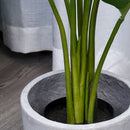 Pianta Artificiale Uccello del Paradiso da Interno e Esterno H120 cm con Vaso Verde