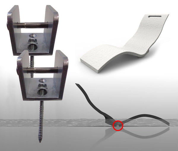 Set 2 Ganci Staffa per Lettino Chaise Lounge Arkema Serendipity online