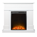 Camino Elettrico da Pavimento 97,8x104,8x30 cm Effetto Fiamma 1500W Ambassador & Miriam Bianco