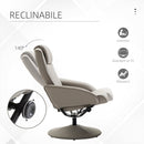 Poltrona Relax Reclinabile con Poggiapiedi in Similpelle Grigio 